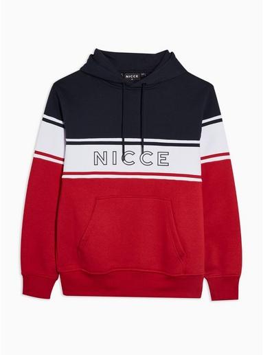 Nicce Mens Nicce Red Panel Hoodie
