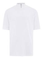 Topman Mens Cream Turtle Neck Zip T-shirt