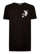 Topman Mens Black Rose T-shirt