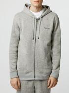Topman Mens Cream Calvin Klein Grey Fleece Hoodie