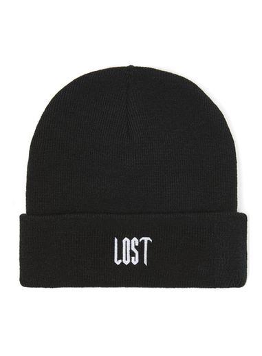 Topman Mens Black 'lost' Beanie