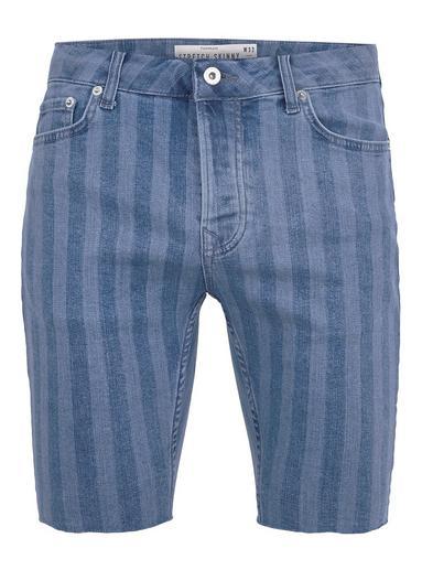 Topman Mens Blue Laser Stripe Stretch Skinny Shorts