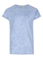 Topman Mens Blue Acid Wash Muscle Fit Roller T-shirt
