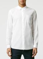 Topman Mens White Long Sleeve Casual Shirt