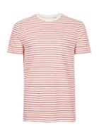 Topman Mens Red And White Stripe T-shirt