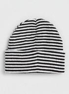 Topman Mens Black And White Stripe Beanie