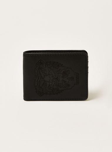 Topman Mens Black Tiger Embroidered Wallet