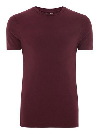 Topman Mens Red Burgundy Ultra Muscle T-shirt