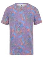 Topman Mens Purple Floral Oversized T-shirt