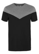 Topman Mens Grey And Black Chevron T-shirt