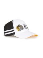 Topman Mens Black And White Embroidered Tiger Curved Peak Cap