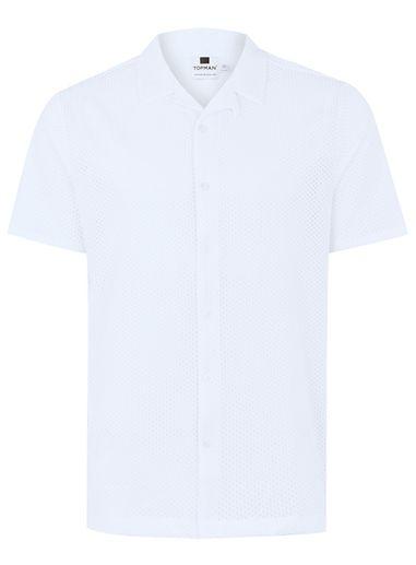 Topman Mens White Revere Shirt