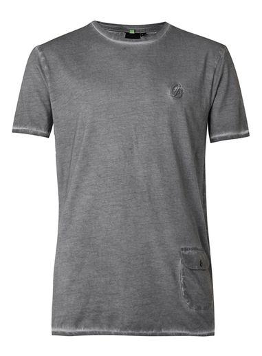 Topman Mens Brown Criminal Damage Faded Grey T-shirt*