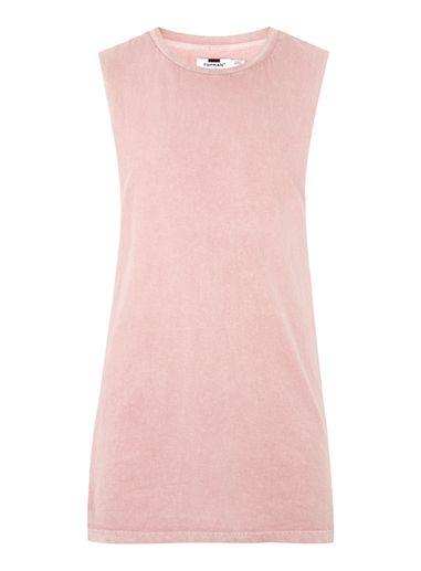 Topman Mens Pink Extreme Drop Side Tank
