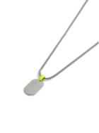Topman Mens Yellow Neon Dogtag Necklace*
