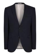 Topman Mens Blue Selected Homme Navy Textured Blazer