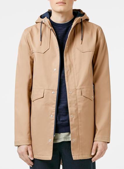 Topman Mens Stone Bonded Cotton Parka