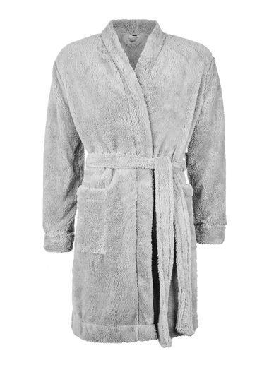 Topman Mens Grey Super Soft Touch Dressing Gown