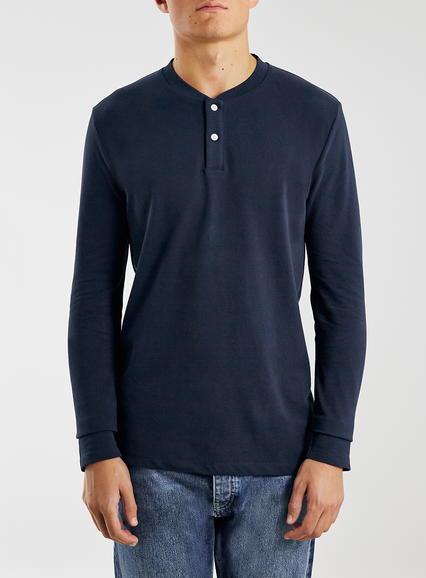 Topman Mens Blue Selected Homme Navy Long Sleeve T-shirt