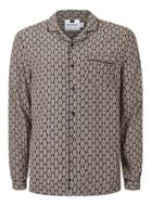 Topman Mens Black Crepe Geo Print Pyjama Shirt