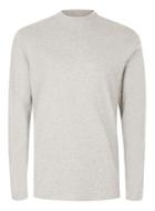 Topman Mens Selected Homme Grey Marl Turtle Neck Long Sleeve T-shirt