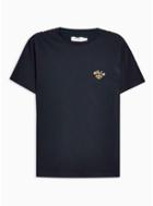 Topman Mens Cream Navy Taping 'hills' T-shirt