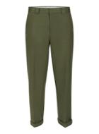 Topman Mens Green Khaki Twill Slim Fit Smart Pants
