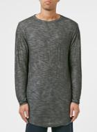 Topman Mens Grey Selected Homme Green Long Sleeve T-shirt