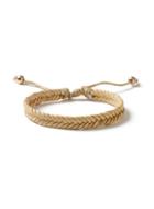 Topman Mens Cream Brown Faux Leather Plaited Wristband*