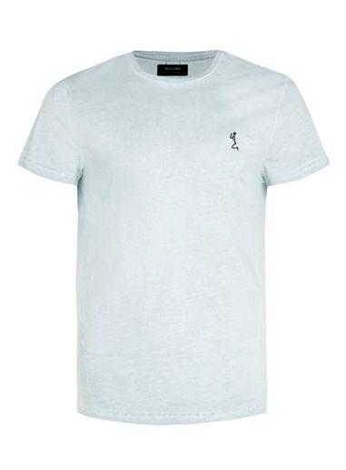 Topman Mens Metallic Religion Washed Blue T-shirt