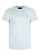 Topman Mens Metallic Religion Washed Blue T-shirt