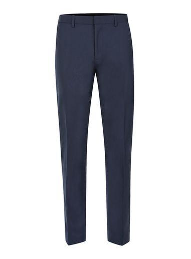 Topman Mens Navy Deep Blue Twill Skinny Fit Suit Pants