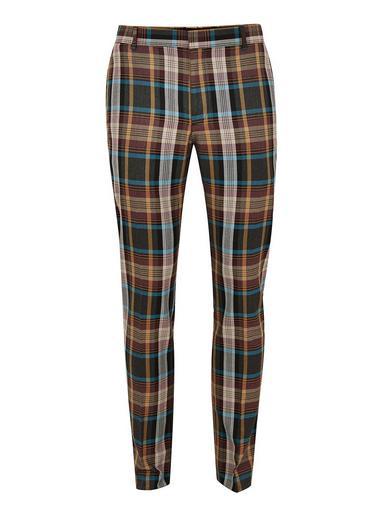 Topman Mens Multi Check Skinny Cropped Smart Pants