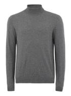 Topman Mens Grey Dark Gray Roll Neck Sweater