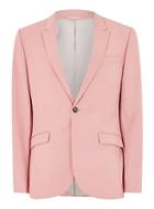 Topman Mens Pink Skinny Suit Jacket