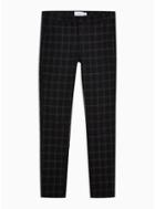 Topman Mens Black And White Check Stretch Skinny Trousers