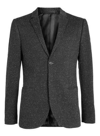 Topman Mens Black Jersey Skinny Fit Blazer