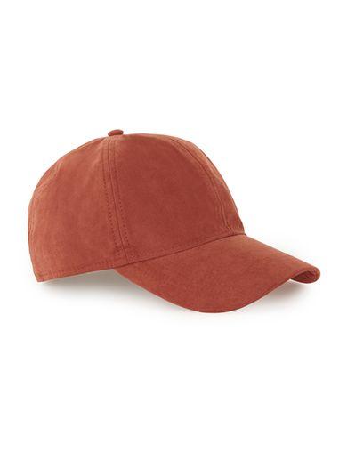 Topman Mens Chilli Red Soft Curved Peak Cap