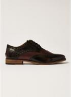 Topman Mens Red Burgundy Leather Hale Brogues
