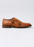 Topman Mens Brown Tan Leather Monk Shoes
