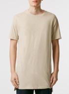Topman Mens Cream Off White Longline T-shirt