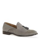 Topman Mens Brown Grey Faux Suede Loafers