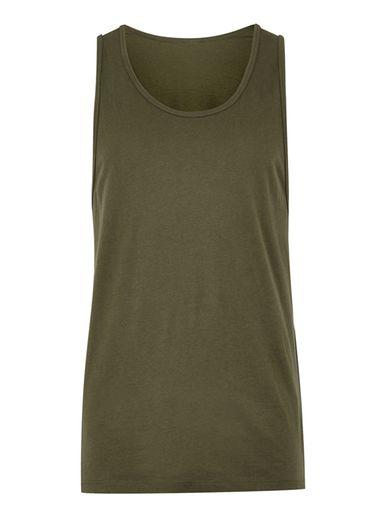 Topman Mens Khaki Slim Fit Vest