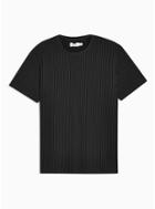 Topman Mens Black Pinstripe T-shirt