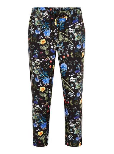Topman Mens Black Floral Joggers