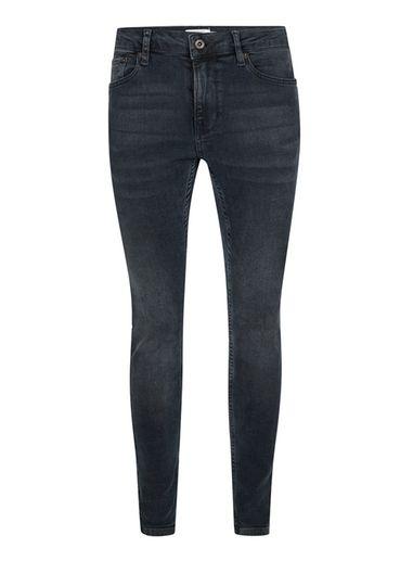 Topman Mens Blue Navy Overdyed Spray On Jeans