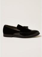 Topman Mens Black Dame Wingcap Tassel Loafers