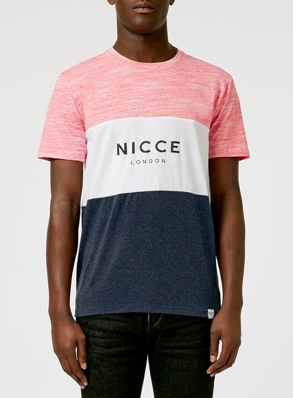 Topman Mens Multi Nicce Triple Panel T-shirt