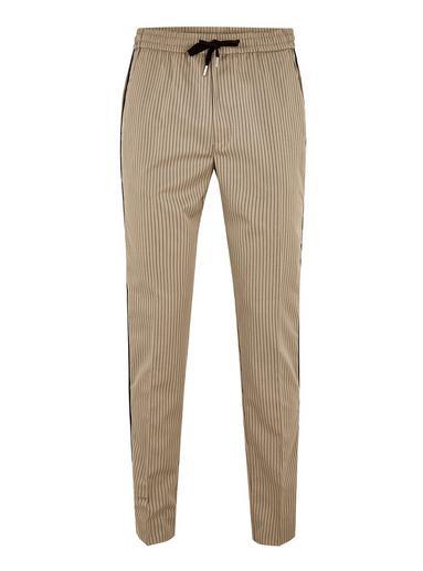 Topman Mens Brown Camel Pinstripe Smart Joggers
