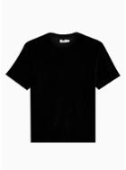 Topman Mens Black Velvet Corduroy T-shirt